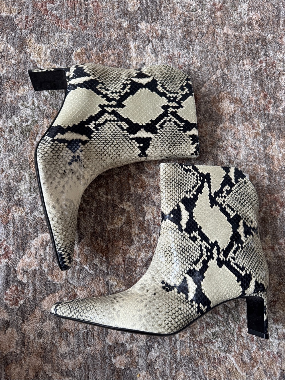 Khaite snake skin leather boots
